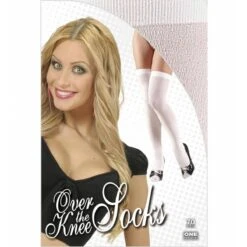 Kniekousen Wit -Halloween/Cosplay kniekousen wit 2