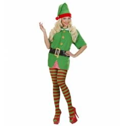 Panty Rood/Groen Gestreept -Halloween/Cosplay panty rood groen gestreept 2