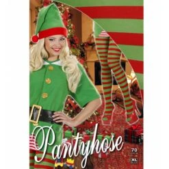 Panty Rood/Groen Gestreept -Halloween/Cosplay panty rood groen gestreept 3