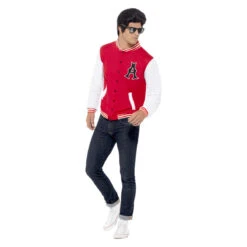 Smiffys '50 College Jock Letterman Jas - Rood