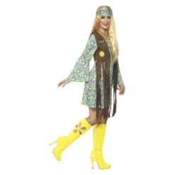 Smiffys '60 Hippie Chick Kostuum - Multi-color -Halloween/Cosplay smiffys 60 hippie chick kostuum multi color 2