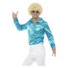Smiffys 60s Shirt - Blauw -Halloween/Cosplay smiffys 60s shirt blauw