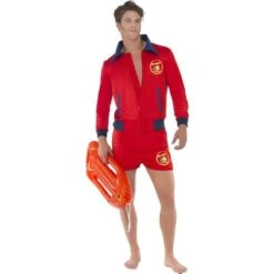 Smiffys Baywatch Kostuum Rood Heren