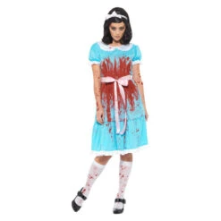 Smiffys Bloedige Moorddadige Twin Kostuum - Blauw