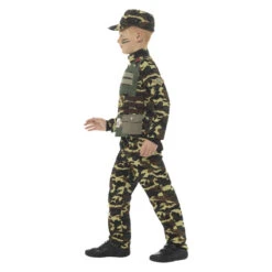 Smiffys Camouflage Militaire Jongen Kostuum - Groen -Halloween/Cosplay smiffys camouflage militaire jongen kostuum groen 2