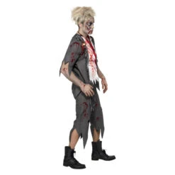 Smiffys Horror Zombie Schooljongen Kostuum - Grijs -Halloween/Cosplay smiffys horror zombie schooljongen kostuum grijs 2