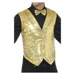Smiffys Pailletten Vest - Goud