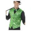 Smiffys Pailletten Vest - Groen -Halloween/Cosplay smiffys pailletten vest groen