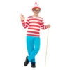 Smiffys Waar Is Wally? Kostuum - Rood-wit -Halloween/Cosplay smiffys waar is wally kostuum rood wit