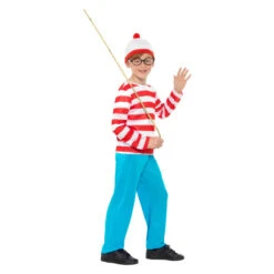 Smiffys Waar Is Wally? Kostuum - Rood-wit -Halloween/Cosplay smiffys waar is wally kostuum rood wit 2