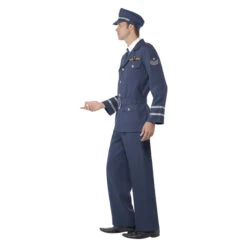 Smiffys Ww2 Luchtmacht Kapitein Kostuum - Blauw -Halloween/Cosplay smiffys ww2 luchtmacht kapitein kostuum blauw 2