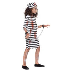 Smiffys Zombie Gevangene Meisje - Zwart-wit -Halloween/Cosplay smiffys zombie gevangene meisje zwart wit 2