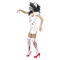 Smiffys Zombie Verpleegster Kostuum - Wit -Halloween/Cosplay smiffys zombie verpleegster kostuum wit 2