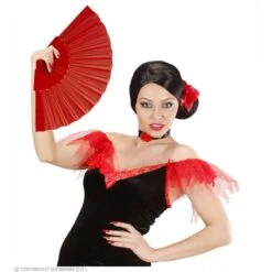 Stoffen Waaier Rood -Halloween/Cosplay stoffen waaier rood 1