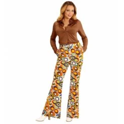 Widmann Groovy 70'S Dames Broek Luchtbellen -Halloween/Cosplay widmann groovy 70s dames broek luchtbellen 3