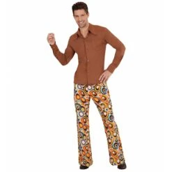 Widmann Groovy 70'S Heren Shirt Bruin -Halloween/Cosplay widmann groovy 70s heren shirt bruin 3
