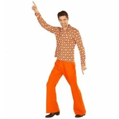 Widmann Groovy 70'S Heren Shirt Ruit -Halloween/Cosplay widmann groovy 70s heren shirt ruit 3