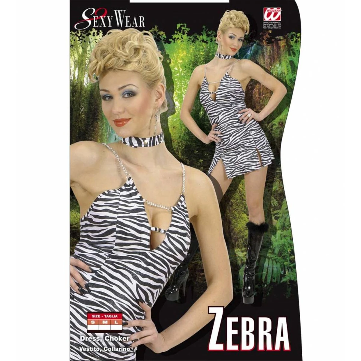 Widmann Jurk Zebraprint Met Halsband 4 Widmann Jurk Zebraprint Met Halsband - Afbeelding 2