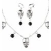 Widmann Ketting En Oorbellen Schedels -Halloween/Cosplay widmann ketting en oorbellen schedels