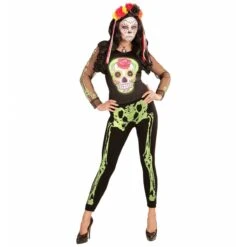 Widmann Leggings Skelet Neon Groen -Halloween/Cosplay widmann leggings skelet neon groen 3