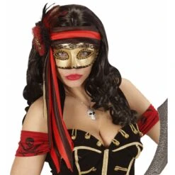 Widmann Luxe Piraten Oogmasker -Halloween/Cosplay widmann luxe piraten oogmasker 1