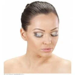 Widmann Oogwimpers Glitter Zilver -Halloween/Cosplay widmann oogwimpers glitter zilver 2