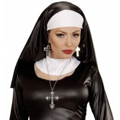 Widmann Oorbellen Kruis Zwart/Zilver -Halloween/Cosplay widmann oorbellen kruis zwart zilver 2