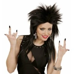 Widmann Oorbellen Kruis Zwart/Zilver -Halloween/Cosplay widmann oorbellen kruis zwart zilver 3