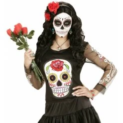 Widmann Oorringen Schedel En Roos Goud/Azuur -Halloween/Cosplay widmann oorringen schedel en roos goud azuur 2