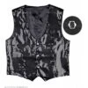 Widmann Paillettenvest Zwart -Halloween/Cosplay widmann paillettenvest zwart