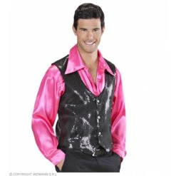 Widmann Paillettenvest Zwart -Halloween/Cosplay widmann paillettenvest zwart 2