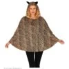 Widmann Poncho Met Kap Luipaard, Volwassen -Halloween/Cosplay widmann poncho met kap luipaard volwassen