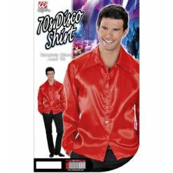 Widmann Rood Satijnen 70'S Disco Shirt -Halloween/Cosplay widmann rood satijnen 70s disco shirt 2