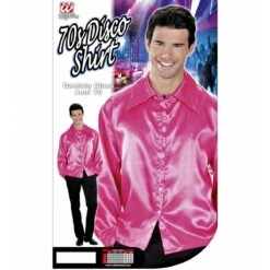 Widmann Roze Satijnen 70'S Disco Shirt -Halloween/Cosplay widmann roze satijnen 70s disco shirt 2