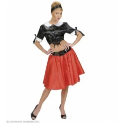 Widmann Satijnen Rokje Met Petticoat Rood -Halloween/Cosplay widmann satijnen rokje met petticoat rood 2
