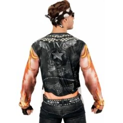 Widmann T-Shirt Lange Mouwen Rocker/Biker Man -Halloween/Cosplay widmann t shirt lange mouwen rocker biker man 2