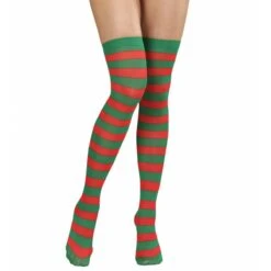 Widmann Thigh High Rood/Groen Gestreept -Halloween/Cosplay widmann thigh high rood groen gestreept 2