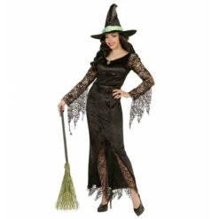 Widmann Zwarte Heksenjurk Darcy Met Heksenhoed